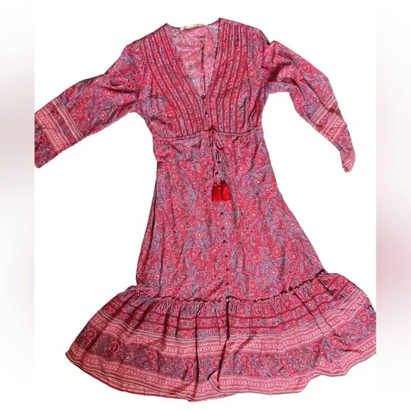 VERONICA BEARD Vani long sleeves floral print dress size M summer dress … - Picture 7 of 11